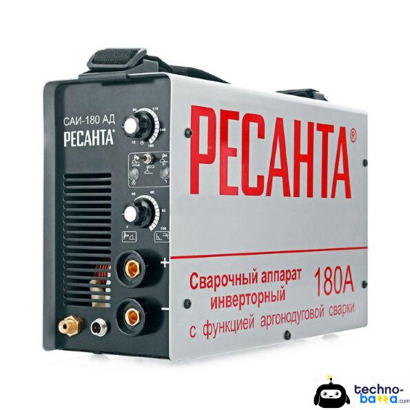 Сварочный аппарат РЕСАНТА САИ-180 АД — портативный инверторный сварочный аппарат с функцией аргонодуговой сварки. Это универсальный агрегат, который