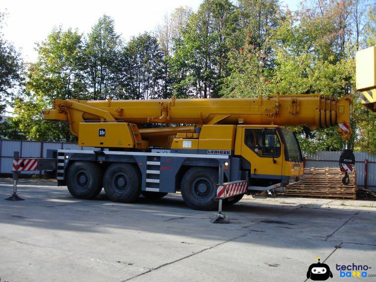 Фирма, модель, «Liebherr» LTM-1055-3.1, г/п -55 тн.
Год выпуска 2005
Колесная формула 6х6х6
Основная стрела 40 м.
Удлинитель решетчатый - 16 м.